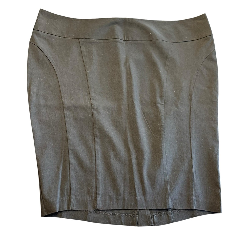 Black Pencil Skirt Plus Rayon Nylon Spandex 515611-004 Sz 18 NEW